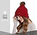 Brook + Bay Pom Pom Beanie Winter Hat for Women - Faux Fur Pompom Warm, Thick & Chunky Soft Cable Knit Hats - Cute & Trendy Cold Weather Knitted Caps - Stylish & Trendy Snow & Ski Beanies for Ladies