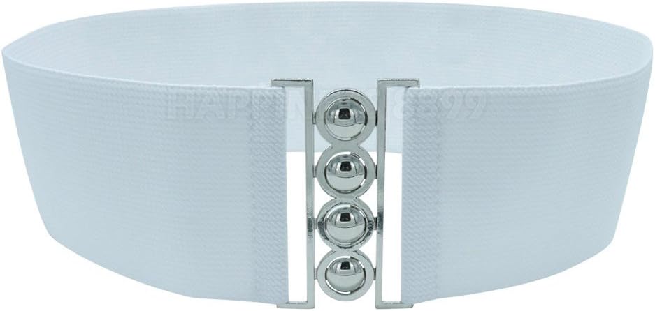 Womens Plus-size Waist Stretch Belt Elasticated Buckle Belts Ladies Girls Fashion