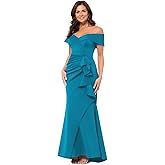 Satin Mother of The Bride Dresses Sheathy Mermaid Ruched Long Formal Mother of The Groom Dresses with Off Shoulder