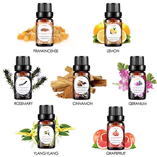 Essential Oils Set, VSADEY Aromatherapy Essential Oil Kit for Diffuser, Humidifier, Massage, Skin Care - Lavender, Eucalyptus, Peppermint, Sweet Orange, Tea Tree, Lemongrass, Bergamot (26 x 5ml)
