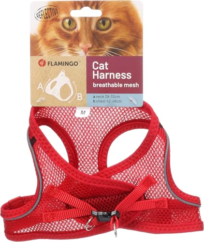 Flamingo Cat Harness Step&Go Berta Red M 29-33cm 42-46cm