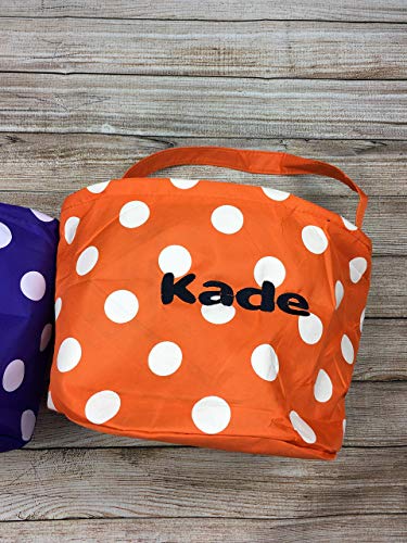 Personalized Halloween Treat Basket Embroidered Trick or Treat Bucket, Pumpkin Candy Sack - Thumbnail 6