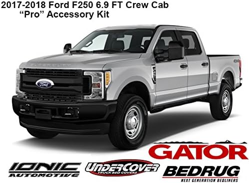 Amazon Com Gator Covers Custom Kits Fits 2017 Up Ford Super Duty F250 F350 Crew Cab 6 9 Foot Bed Accessory Pro Kit Roll Up Tonneau Cover 5 Nerf Bars Bed Mat Swing