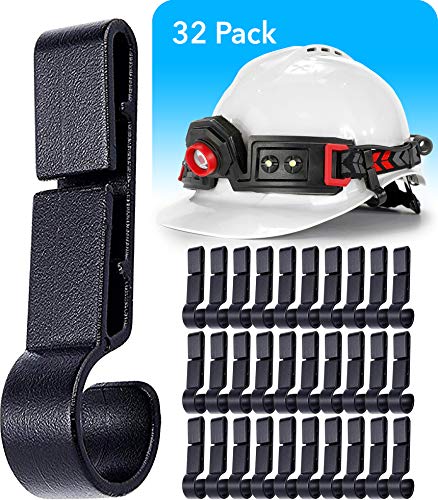 Helmet Clips for Headlamp, Hardhat Headlamp Clips, Easily Mount Headlamp Hook on Helmet, Safety Cap Strap Accessory (32 pack) - Thumbnail 4