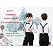 Hanerdun Kids Suspender Bowtie Sets Adjustable Suspender With Bow Ties Gift Idea For Boys And Girls, Navy Blue, One Size