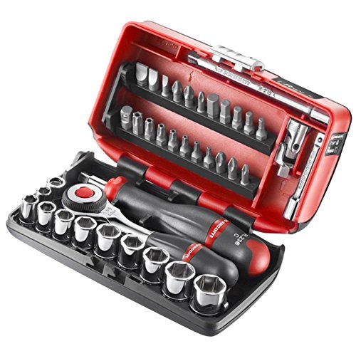 FACOM Sortiment mit Umschaltknarre 1/4“ mit 360° Drehgriff - Zoellisch, 1 Stueck, R.360NANO-U1