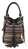 Scarleton Striped Pattern Jacquard Shoulder Bag H1382