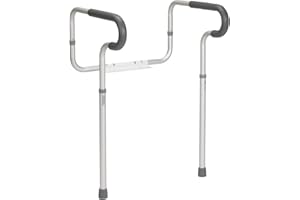 Drive Medical RTL12000 Bathroom Grab Bar for Toilets, White