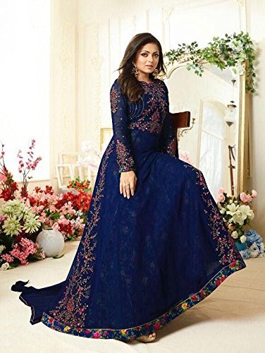 generic women's georgette semi-stitched anarkali salwar suit(vvmm1609_blue_free size)