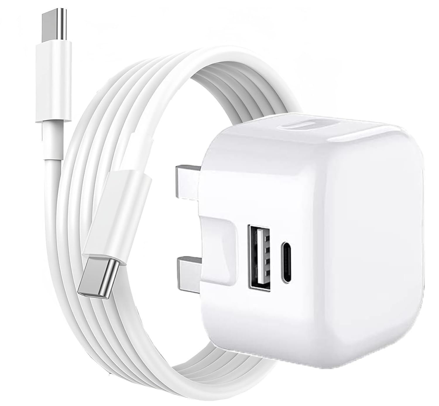 USB C Charger Plug For Samsung Galaxy Tab S11 Ultra/S10 FE/S10 FE+/S10 Plus/S10 Lite Ultra/A7 S6 Lite S7 FE S5e/A 10.1/A 8.0/ S9 S9+ A9 A9+ 20W Dual Ports PD Wall Fast Charger Plug with Cable