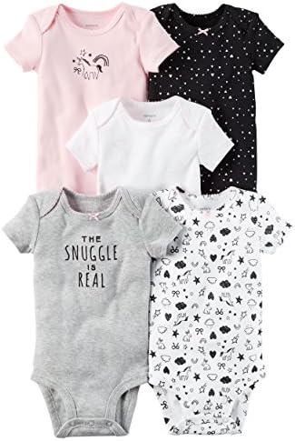 precious firsts made by carter's 6 short sleeve bodysuits