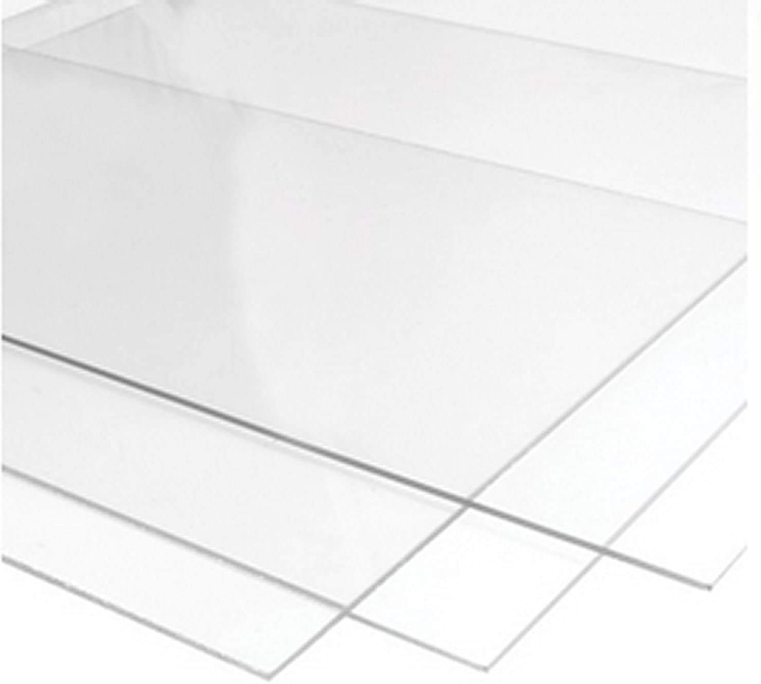 RuudraScott 750mm x 1000mm Clear Perspex Acrylic Plastic Sheet - 3mm Thickness