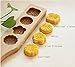 ABOGALE 4 Flower Environmental Wooden Muffin And Mooncake Cups Handmade Soap Molds Biscuit Chocolate Ice Cake