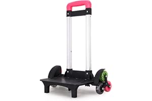 LKOOFHNM Backpack Trolley Foldable Trolley Cart 6 Rolling-Luggage Carts Aluminium Alloy Luggage Hand Cart for School Bags Foldable Trolley Cart Backpack Trolley Aluminium Alloy Hand Cart for School