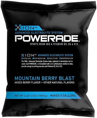 POWERADE Mountain Berry Blast Powder, 5 Gallon Mix, 2.7 lb (Pack of 12)