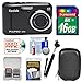 Kodak PixPro Friendly Zoom FZ43 Digital Camera (Black) with 16GB Card + Case + Selfie Stick + Kit