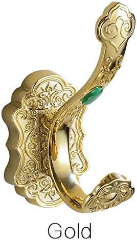 Bathroom Robe Hook Wall Mount Single Screw Zinc Alloy Towel (GOLD)