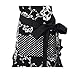 Surblue Kitchen Aprons for Women with 2 Pockets Vintage Ruffle Floral Apron, Adjustable Extra-Long Tie,Organic Cotton Printing, Black