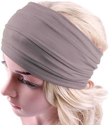 Butterme Womens Fashion Pleated Nonslip Headband Headwrap Hairband Hair Accessories Solid Color for Workout Crossfit Yoga Pilates Gym Sports Running