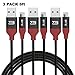 Lightning Cable BYZ iPhone Charger Nylon Braided USB cable for iPhone 7 Plus 7 6S Plus 6 Plus SE 5S 5C 5, iPad 2 3 4 Mini, iPad Pro Air, iPod- 6ft/1.8m Black