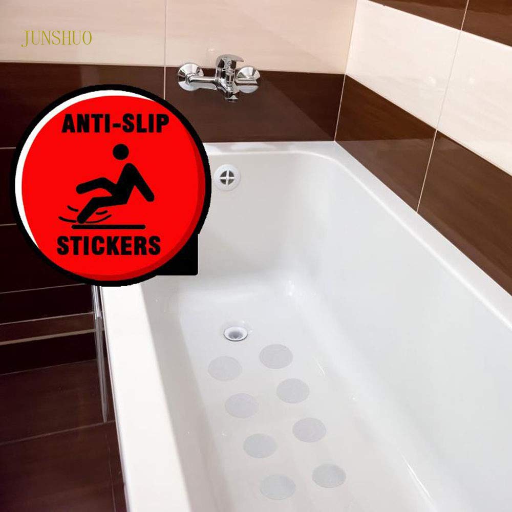 JUNSHUO 20 Big Transparent AntiSlip Stickers for the Bath and Shower