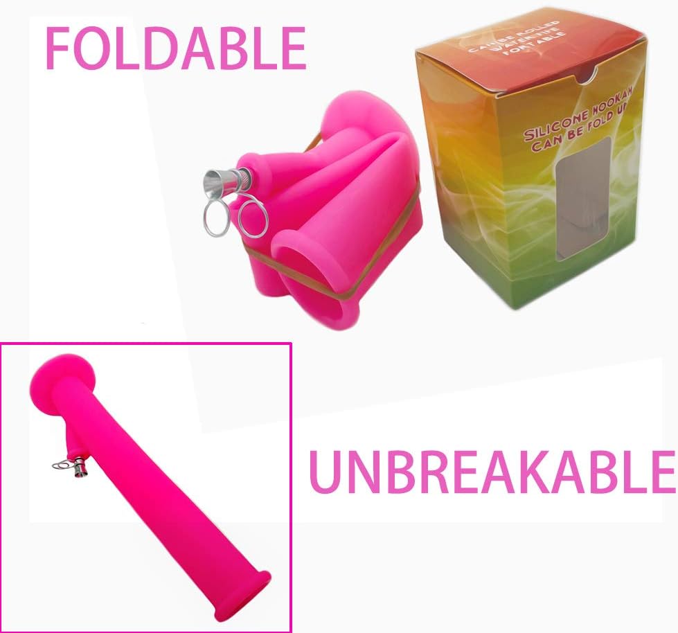 Travel Foldable Unbreakable Hose 13 inch Tall (Pink)