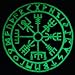 Glow Dark Vegvisir Viking Compass Norse Rune Morale Tactical Sew Iron on Patch