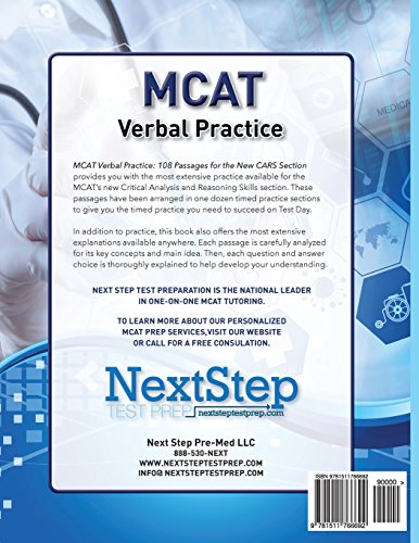 MCAT Verbal Practice: 108 Passages for the new CARS Section | Pricepulse