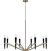 Capital Lighting 453881AB Enzo Modern Unique Angular Design Candle Sleeves Chandelier, 8-Light 480 Total Watts, 28" H x 40" W