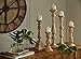IMAX Mason Natural Wash Wood Candleholders - Set of 5 Vintage Candle Stands - Home Decor Accessory