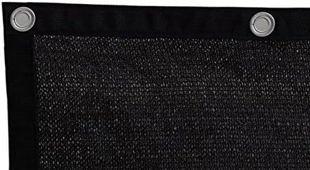 Shatex 90% Sunblock Shade Panel, Taped Edge with Grommets,Black 6 x 12ft by Wellco