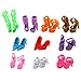 FairyStar 10Pairs of High Heel Doll Shoes and Boots For Barbie Doll XMAS Gift