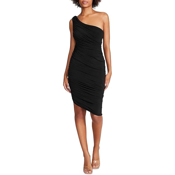 Steve Madden Rhea Dress Abito Donna A Canotta – Scollo Quadrato, Gonna Midi, Tessuto Elasticizzato