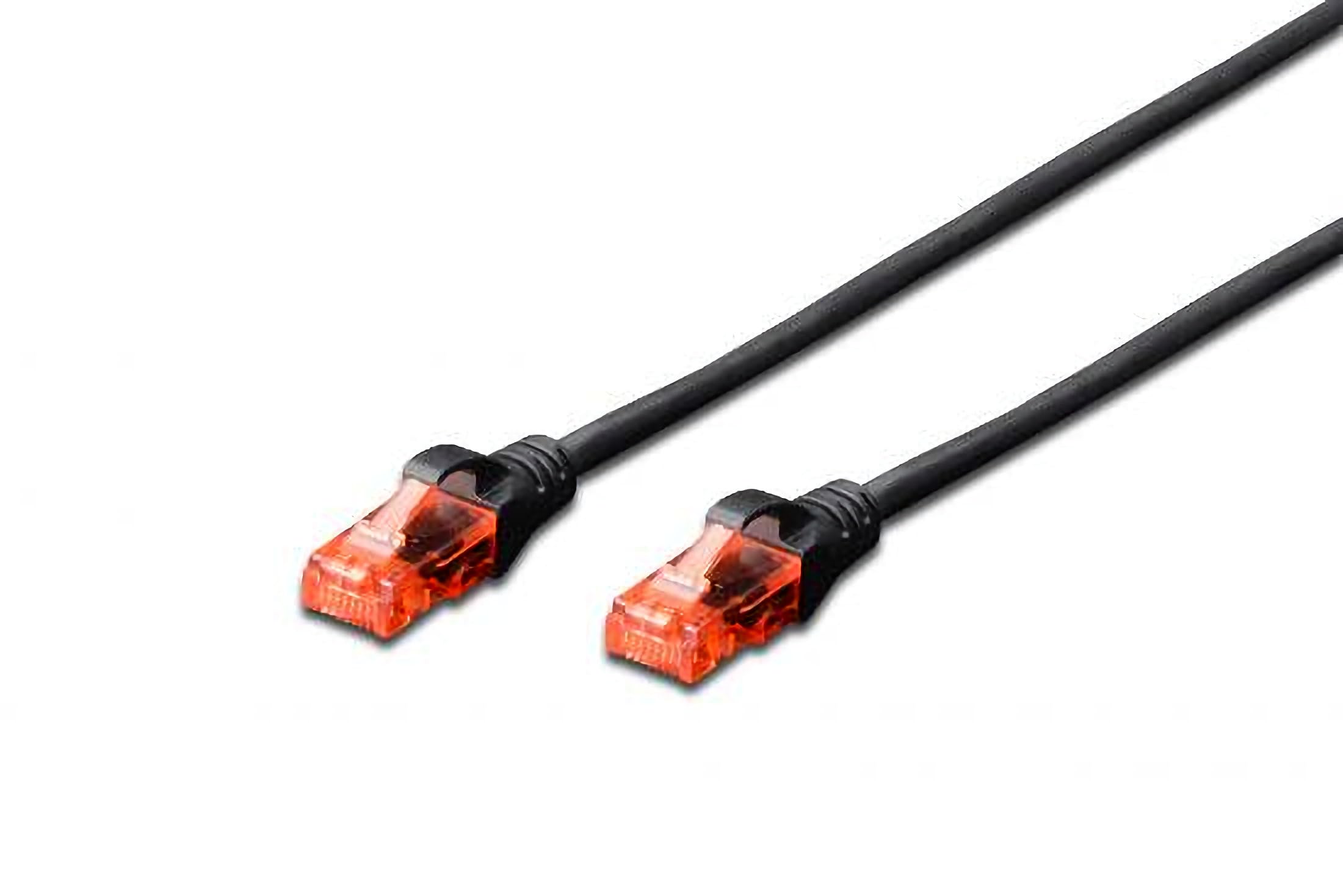 Digitus LAN Cable Cat 6-3m - RJ45 Network Cable - UTP Unshielded - 1 Gbps - Compatible with Cat6 and Cat6A - Black