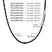 FaithHeart Black Cord Necklace Mens 20 Inch Leather Chain Jewelry Solid Waterproof String Wax Rope Neck Chains for Men Birthday Gift
