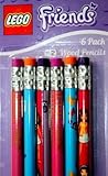 Lego Friends Pencils, 6 Pack