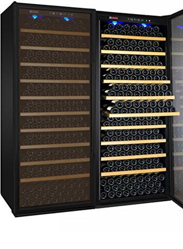 Allavino-Vite-2X-YHWR305-1BT-Wine-Refrigerator-610-Bottle-Capacity-Side-by-Side-with-Black-Doors