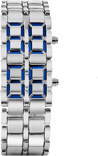 Atractivo Reloj de Pulsera Digital con Pantalla LED Azul para ...