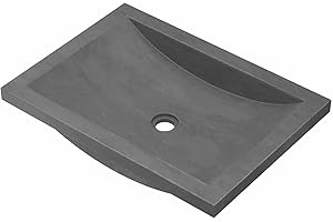 Native Trails NSL2014-S Cabrillo Native Stone Dual-Mount Bathroom Sink, Slate