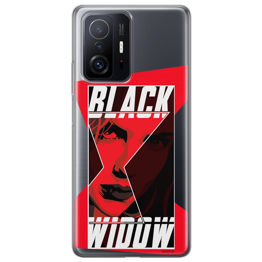 ERT GROUP mobile phone case for Xiaomi 11T 5G / 11T PRO 5G original and officially Licensed Marvel pattern Black Widow 012 optimally adapted to the shape of the mobile phone, partially transparent