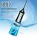 Cordless Water Flosser Oral Irrigator, Nicefeel 300ML 2 Tip Case Portable and Rechargeable Water Flossing for Travel, IPX7 Waterproof 3 Mode Teeth Cleaner with Tongue Cleaner, 4 Jet Tips for Home