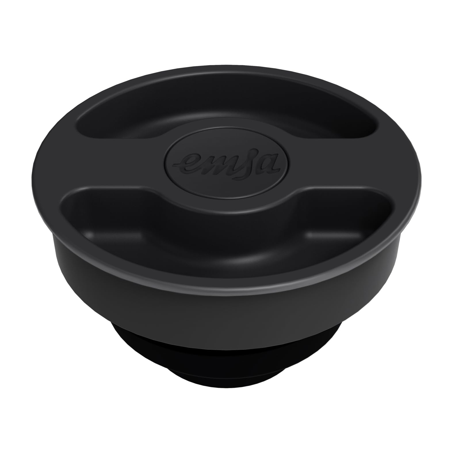 Emsa Motiva Isolierkanne 1l, Kunststoff, Thermoskanne mit Quick-Press-Verschluss, 12h heiß, 24h kalt, Glaskolben, Made in Germany, nordisches Design, schwarz, N41707 6