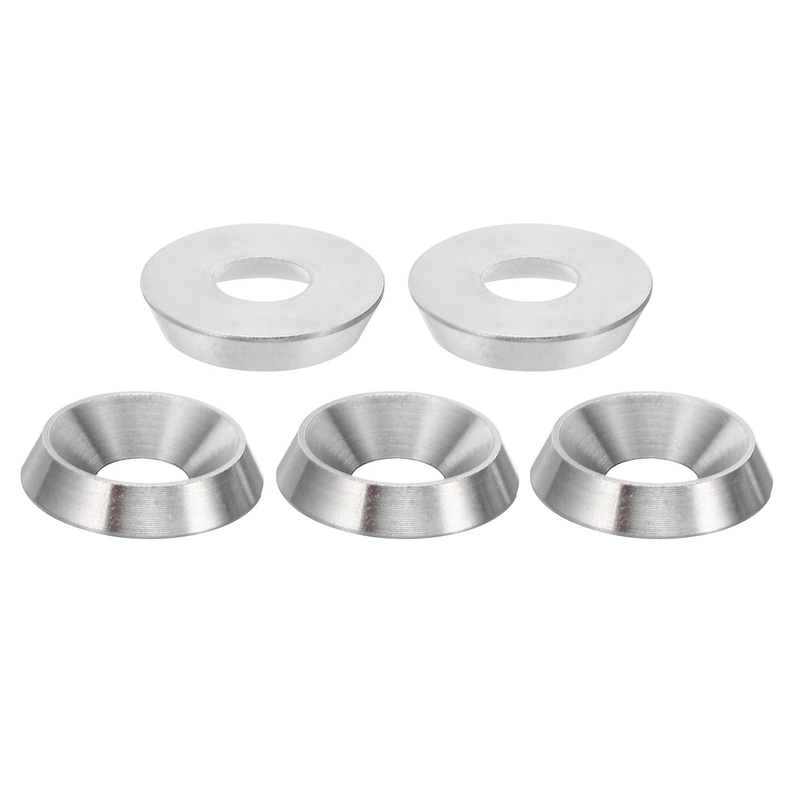 PATIKIL M8 Finish Countersunk Washer, 5pcs 22mm Dia. 4.5mm Tall Solid 304 Stainless Steel CNC Finish Cup Washer Screw Head Gasket for Industrial Construction — image 1