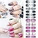 Comdoit Full Nail Stickers Nail Art Polish Strips Nail Wraps for Women Color Nails Strips Glitter Nail Art Stickers Self-Adhesive Decals Nail Design Fingernail Sticker Manicure Decoration