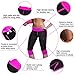 TrainingGirl Women Neoprene Sauna Leggings Sweat Shorts Weight Loss Workout Running Capris Slimming Compression Thermo Pants (Pink, L)