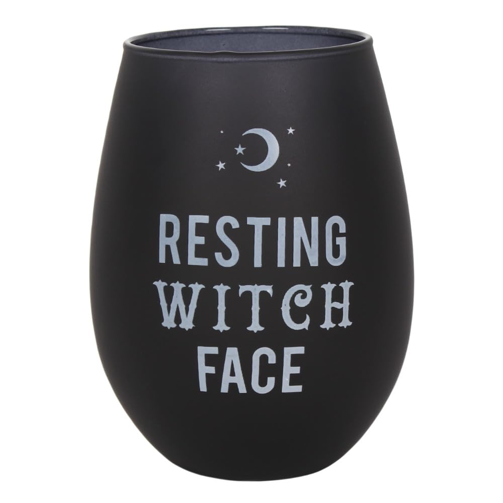 Spirit of Equinox Resting Witch Face Stemless Wine Glass