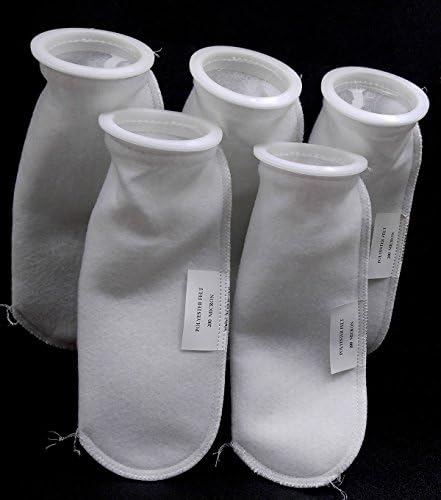 5 PACK - 4" x 14" 200 Micron Aquarium Sump Polyester Felt Sock Filter for Freshwater and Saltwater Made in USA Filter Socks