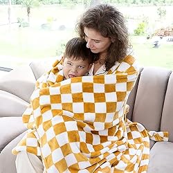 Warm Blanket Soft Cozy Throw Blanket Checkered