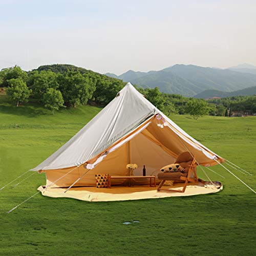 PlayDo 4 Season Cotton Canvas Bell Tent Camping Yurts Tent Hunting Wall