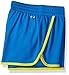 adidas Big Girls' Knit Short 3 Inseam, Shock Blue/Shock Slime, Large/14
